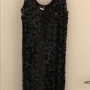 Black  large sequin dress